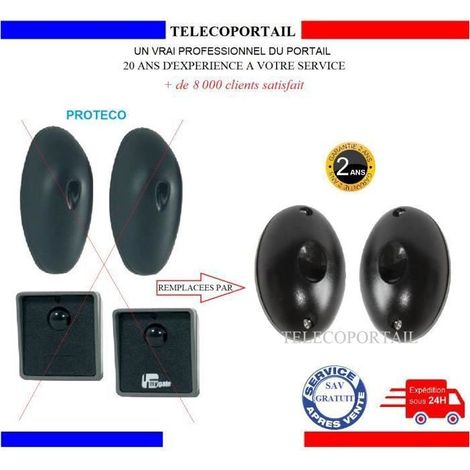 Jeu de photocellules - Compatible Proteco PRF3602/PRF341/PRF2402 - Infrarouge - Portée 10 m - 12–26 V AC/DC (1/3)
