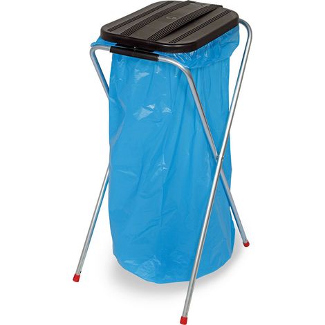 BRB Leichter Wertstoffsammler mit schwarzem Deckel eckig, HxBxT 810x370x410 mm, für 70 o. 120 Liter-Müllsack