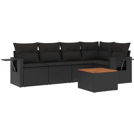 Maison Exclusive - Patio Sofa Set 5-Posti Black (1/5)