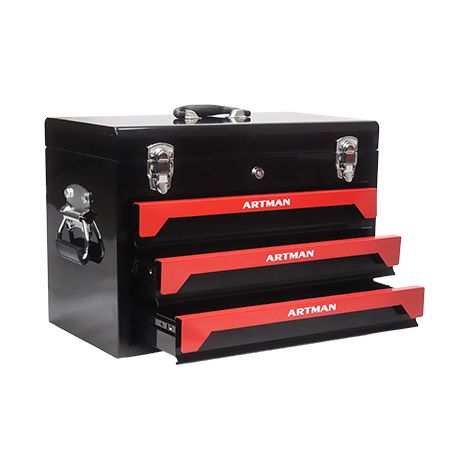 Boîte à outils acier 3 tiroirs 50x27x35 cm OKMYHOME (1/5)