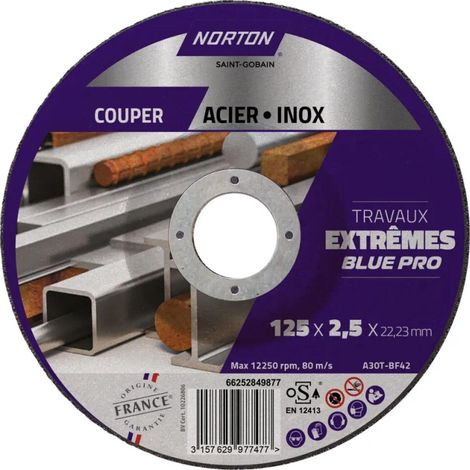 Disque à Tronçonner Métal/inox Découpe Rapide Métal Et Inox - Norton