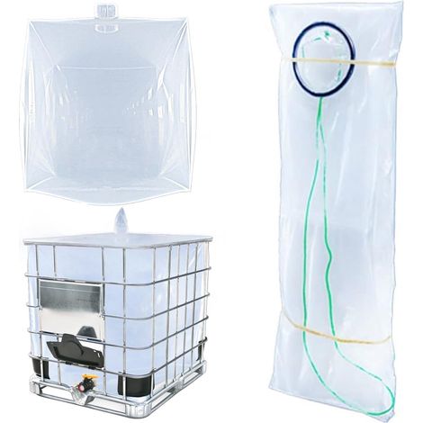 IBC Tote Cove, Sac de Rangement d'eau IBC de 1000 litres, Accessoire de Protection pour Baril de Pluie (avec Sortie d'eau inférieure) (1/5)