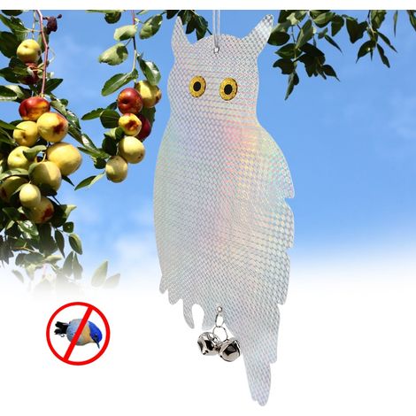 2 Stück Eulen-Schutz-Reflexions-Hänge-Vogelabwehr für den Garten (1/5)