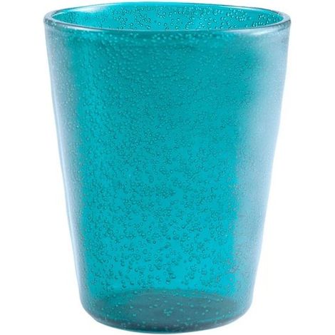 Vaso tumbler de metacrilato turquesa 0,33L 7,8 cm diámetro 10 cm altura