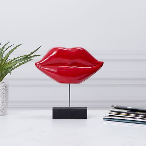 Déco à Poser - HOME DECO FACTORY - Bouche - Rouge