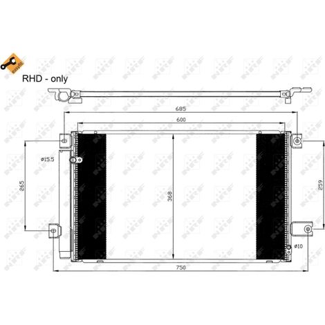 Condenseur, climatisation NRF 35629 TOYOTA 8845005160
