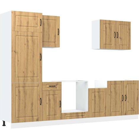 Maison Exclusive - Set Mobili da Cucina 7 pz Kalmar Rovere Artigianale Truciolato