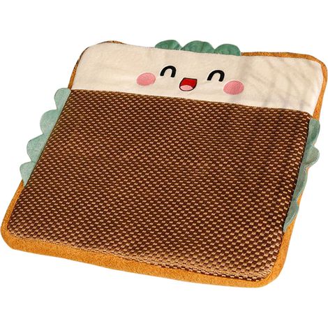 Coussin de chaise d'été en forme de dessin animé, confortable et respirant, tapis en rotin haut de gamme pour bureau et sandwich (1/5)