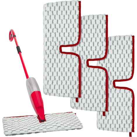 CCYKXA 3 Pack Microfiber Spray Mop Refills Compatible with Vileda Vileda 1-2 Spraymax, Washable Microfiber Mop for Kitchen and Bathroom for All Floor Types (Grey-3)