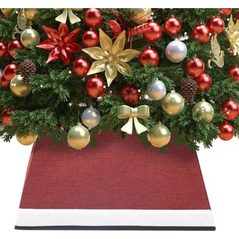 Weihnachtsbaumrock Rot und Weiß 48x48x25 cm