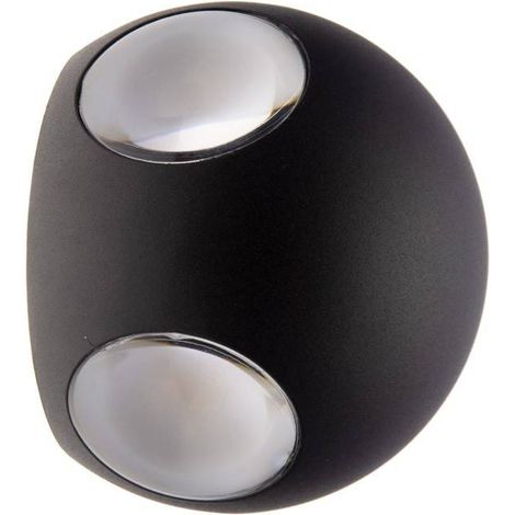 Aplique De Pared Exterior LED "CROSS" 12W - Negro