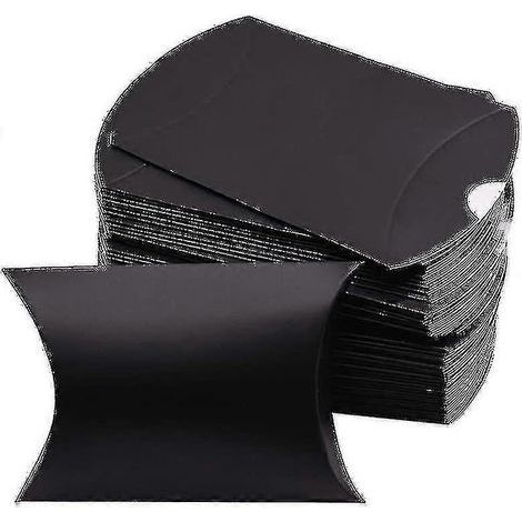 Lot de 100 boîtes à bonbons créatives pour mariage (type oreiller)-black (1/5)