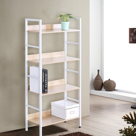 WOLTU Libreria per Studio Ufficio Scaffale a 4 Ripiani Mensole Porta Piante (1/5)