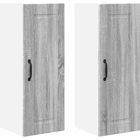 Meuble mural de cuisine,Armoire de cuisine 2 pcs Gris Sonoma 30 x 31 x 80 cm CFW94527 (1/5)