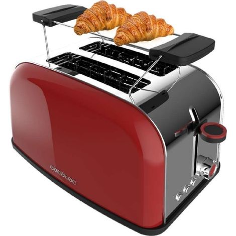 Cecotec Grille-pain Vertical Toastin Time 850 Rouge (1/5)