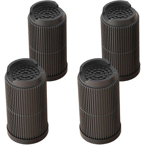 Rehausseur/amortisseur de hauteur réglable, ensemble de rehausseurs stables pour table basse (4 pièces), compatible avec les tables et les canapés, multicolore, noir, 9,5 cm. (1/5)