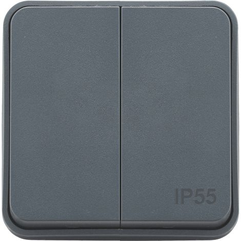 DEBFLEX - CYKLONE IP55 Va et Vient Double Anthracite - 730423 - ORIGINE FRANCE