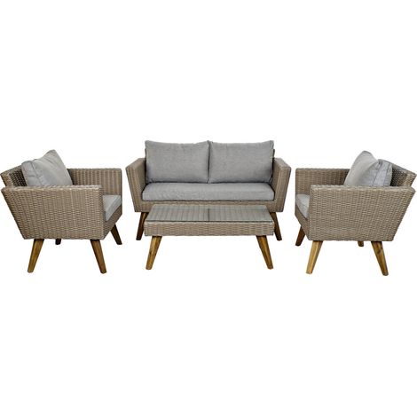 Sofa Set 4 Ratan Sintetico 137X66X73 Exterior (1/5)