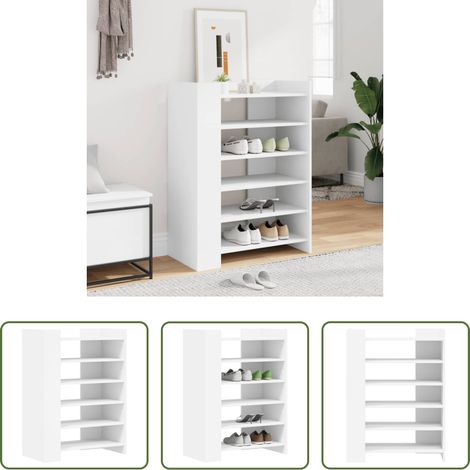 Schuhschrank Weiß -  Schuhschrank Weiß 74,5x37,5x100 cm Holzwerkstoff (1/5)