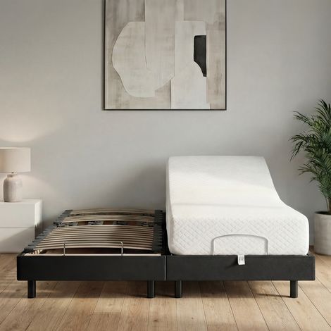 Ensemble Matelas Mémoire de forme ABSOLU avec sommier ROCHEREAU 2x70x190 cm (1/5)