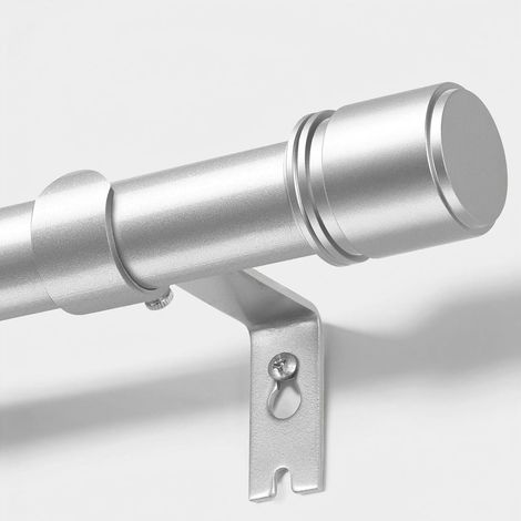 Tringle à Rideaux Argent - 1 Pièce - Métal Extensible - Réglable 80-305 cm - Salon Chambre Cuisine - Diamètre 25 mm (1/5)