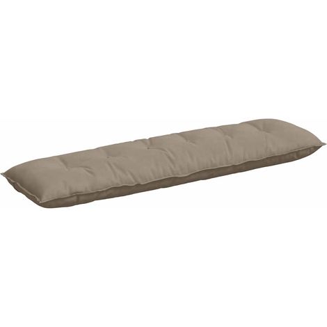 Back Pillow Taupe 180 x 50 cm Microfibre Fabric vidaXL