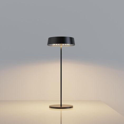 901, Led Lampe De Bureau Sans Fil 4400mah, Lampe Rechargeable Usb 4400 Mah, Pour Usage Intérieur/Extérieur Adaptée Pour Dîner, Lecture, Chambre, Jardin Et Bien Plus Encore/Noir (1/5)