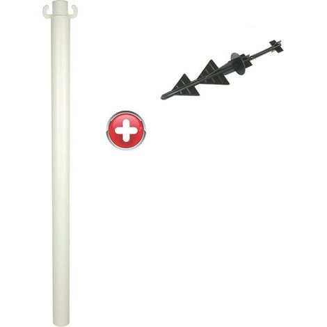 Poteau PVC Blanc avec pointe - 2000048