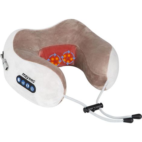 Masajeador cervical eléctrico JORMFTTE, dispositivo Shiatsu inalámbrico para el dolor de cuello y cervical.