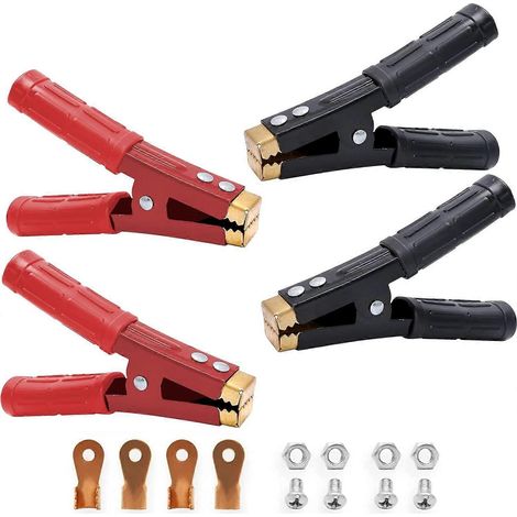Câble de démarrage de batterie 1000A avec pince (pince robuste pour batterie de voiture, cuivre pur, lot de 4) (1/5)