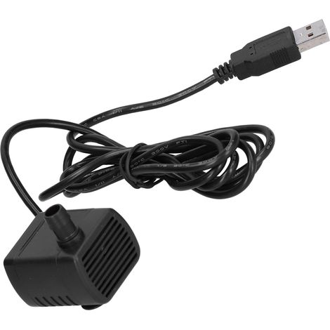 Pompe à eau USB pour aquarium, dispositif de microcirculation avec ventouse, 5 V CC, débit 120 l/h, hauteur de refoulement 50 cm