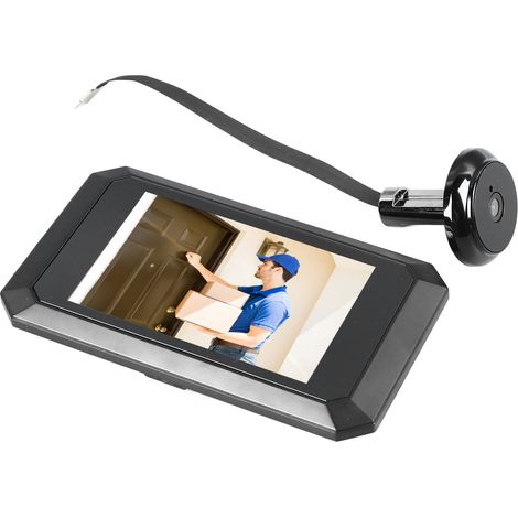 Sonnette vidéo HD avec sonnette intelligente pour la maison : contrôle via application, vision nocturne et communication bidirectionnelle. Contrôle par application. (1/5)