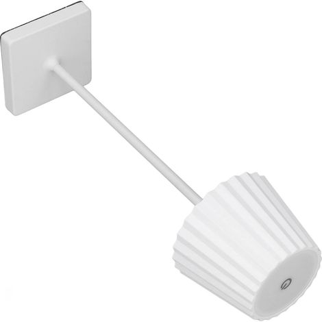 Lampe de table sans fil rechargeable à piles, veilleuse LED tactile à intensité variable, blanche, pour chambre ou salle à manger