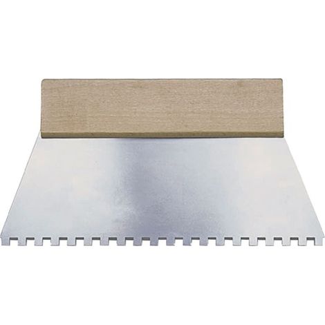 Spatule d’application de colle largeur 180 mm denture 8 x 8 mm manche en bois (1/2)