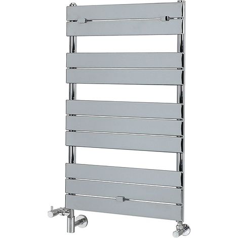 Milano Lustro Chrome Flat Panel Dual Fuel Electric Heated Towel Rail Radiator - 1000mm x 600mm (1/5)