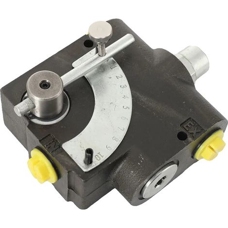 Vanne de contrôle de débit pour moteur hydraulique, taille de filetage 1/2 pouce, débits réglables, pression maximale 20 MPa, compatible avec les systèmes hydrauliques, fonction de compensation de pre (1/5)