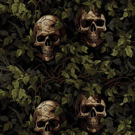 Tela decorativa para exteriores Oxford - Motivo de calavera I DX4062 (1/5)