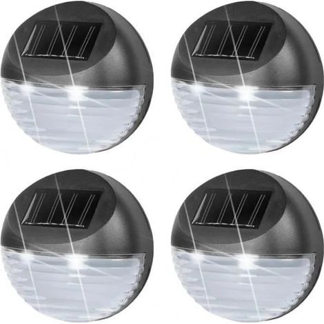 Lampe Solaire - Éclairage Extérieur pour Clôture Mur Terrasse Jardin - 4 Pièces
