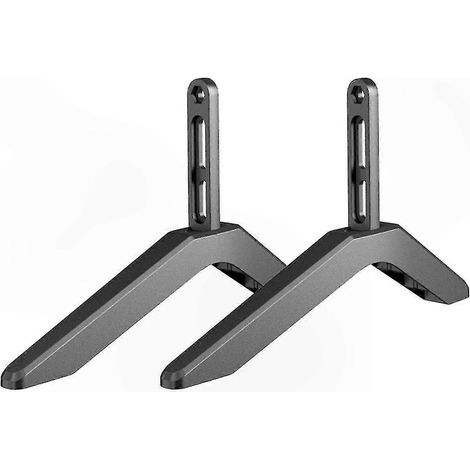 Pied de support universel pour téléviseur avec pieds réglables et vis, compatible avec différents téléviseurs. (1/5)