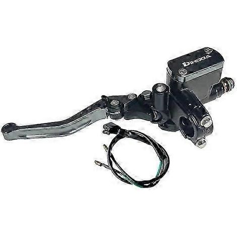 Maître-cylindre de frein/embrayage hydraulique universel à piston de 14 mm pour motos Honda, Yamaha, Kawasaki et Suzuki (kit d'entretien des freins pour véhicules motorisés en titane, à gauche). (1/5)