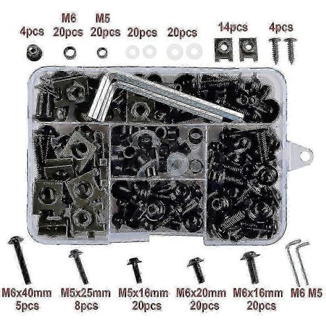 Kit de 177 vis et écrous de carénage en alliage CNC M6 M5 pour moto - Bon (1/5)