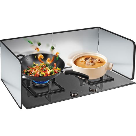 Plaque Anti Projection Cuisine 4 Côtés Anti Eclaboussure Cuisine Pliable Protection Plaque de Cuisson Facile À Nettoyer Gadget Cuisine Anti-éclaboussures pour la Cuisine et Cuisinière 3076cm