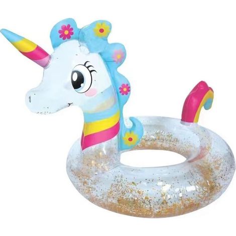 Baby-Schwimmring – Aufblasbarer Schwimmring mit Griffen für Kinder von 1 bis 6 Jahren – Anti-Roll-Design mit doppelter Luftkammer (1/5)