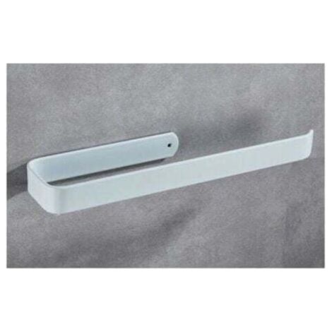 Blanc,33cm Porte Essuie Tout Mural Auto-Adhésif ou à Percer,Support Space en Aluminium pour Cuisine,Salle de Bain,Placards,Vertical ou Horizontal