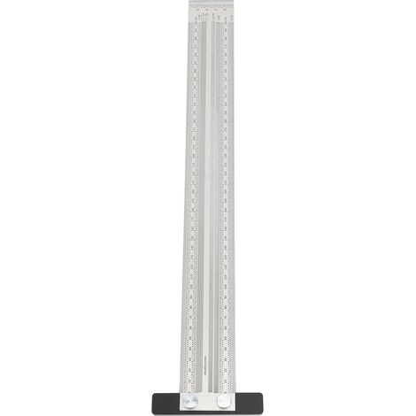 Règle en T de traçage ultra-précise en acier inoxydable pour le travail du bois, outil de mesure de haute précision pour charpentier, 400 mm (1/5)