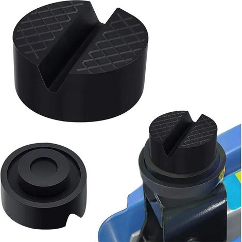 2 Pcs Universel Tampon Cric de Voiture Caoutchouc Cric Tampon Coussin Crique Hydraulique Auto Jack Pad Bloc de Support en Caoutchouc, Protéger Le Bas de Caisse Lors du Levage de La Voiture (1/5)