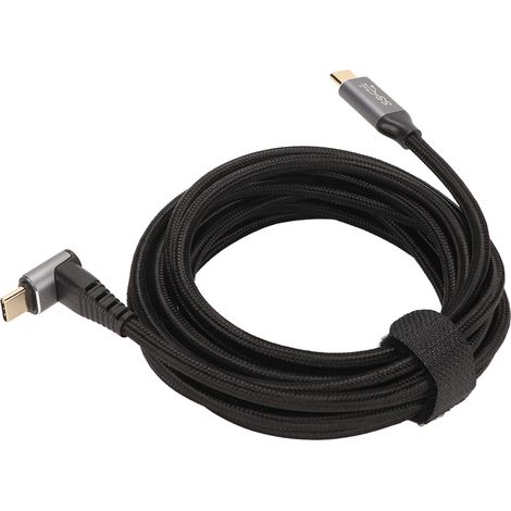 90-Grad-USB-C-Kabel, 4K 60Hz, PD100W-kompatibel, Typ C 3.1 Gen2, vollfunktionsfähiges USB-C-Schnellladekabel für Steam Deck, 300 cm / 118,1 Zoll (1/5)