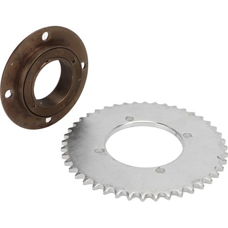 Pignon arrière T8F 44T sans dents, 4 trous, performances stables et grande robustesse, pour motos et quads miniatures. (1/5)
