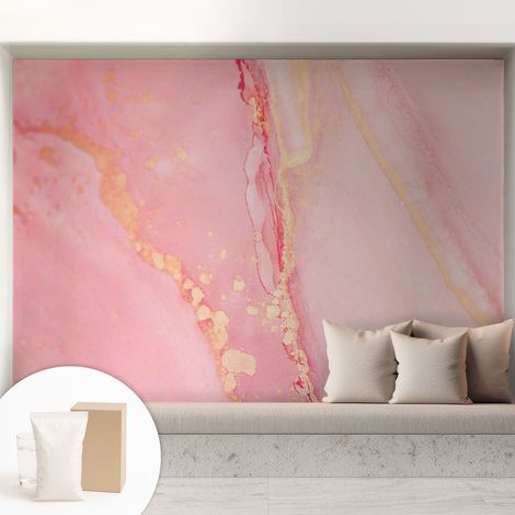 Fototapete Vliestapete mit Kleber - modern Wohnzimmer - Wanddekoration - einfach anzubringen Pastellfarbene Abstraktion 208x146 cm (1/5)