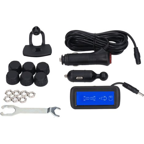 Tyre Pressure Monitoring Sensor, TPMS Tyre Pressure Monitoring System with 6 External Sensors, IP67 Waterproof for Motorhomes, Caravans, (1/5)